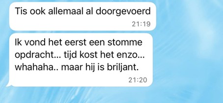screenshot opdracht voor kaders bij nieuwe ideeën